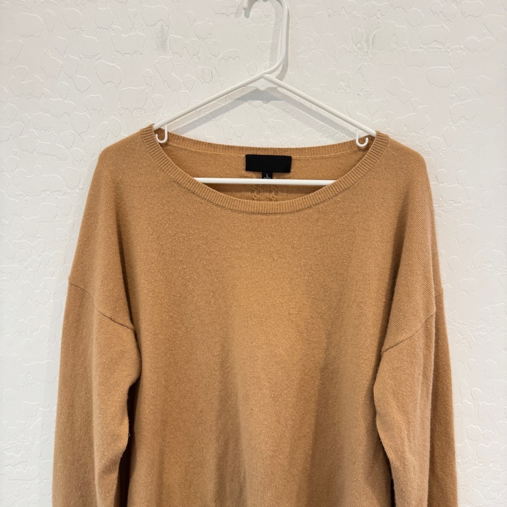Nili Lotan Cashmere Boyfriend Sweater Women Large Quite Luxury Dropped Shoulder - Picture 2 of 11